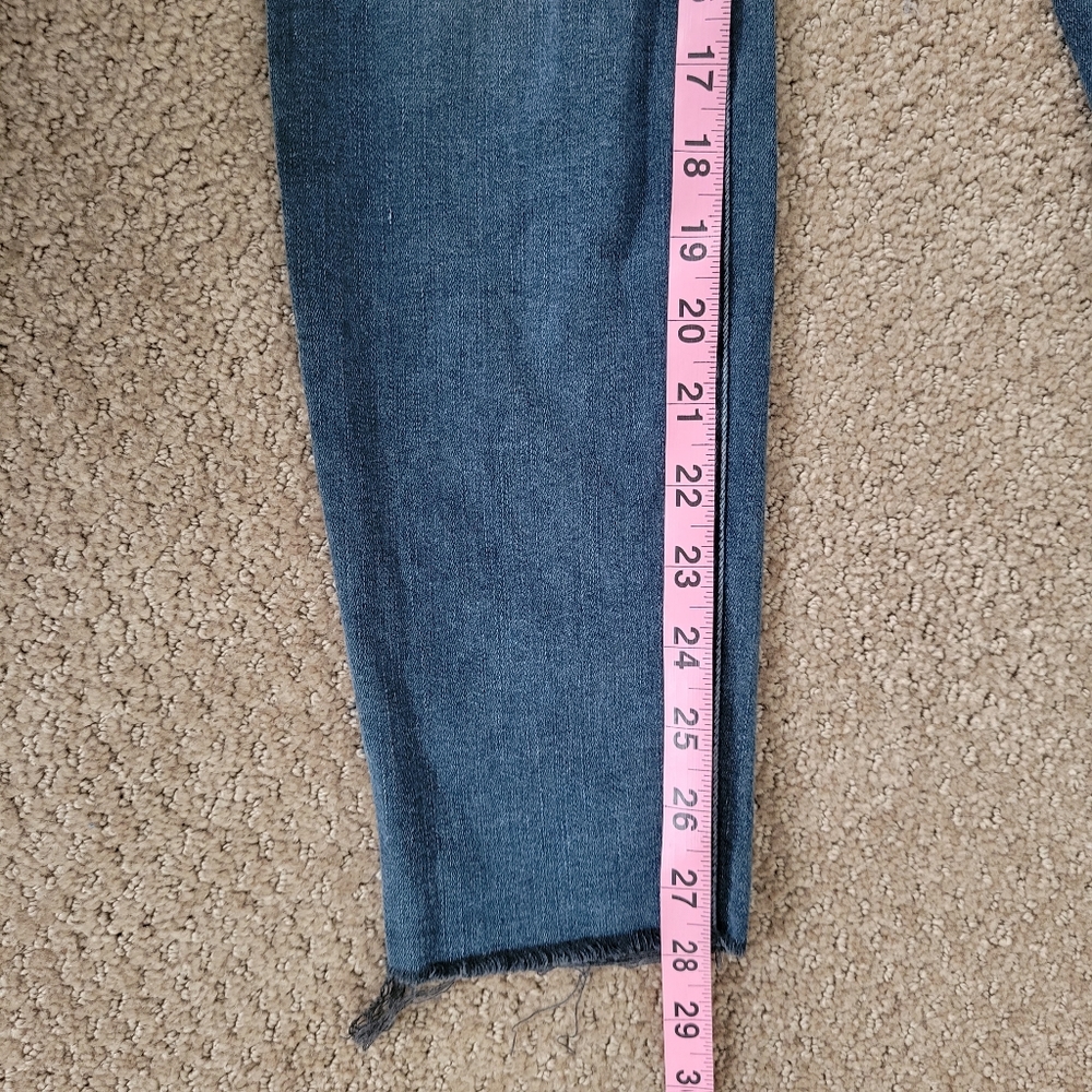 FRAME Le Skinny de Jeanne with Raw Hem in Gifford Blue Jeans Size 25 - Picture 10 of 13